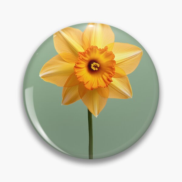 Item preview, Bright Yellow and Orange Daffodil Flower  designed and sold by Creatby7030.