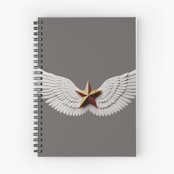 Item preview, Detailed White Feather Wings with Golden and Red Star  designed and sold by Creatby7030.