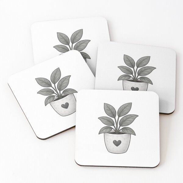Item preview, Cute Potted Plant with Heart – Minimalist Botanical Plant Design designed and sold by Kiralemon.
