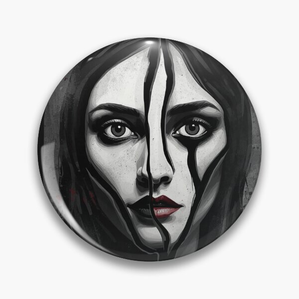 Item preview, Dark Gothic Melancholy Portrait Graphic Pop Art designed and sold by ERODED SELF.