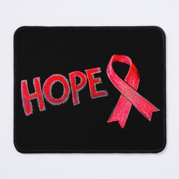 Item preview, Red Awareness Ribbon with "HOPE" Typography  designed and sold by Creatby7030.