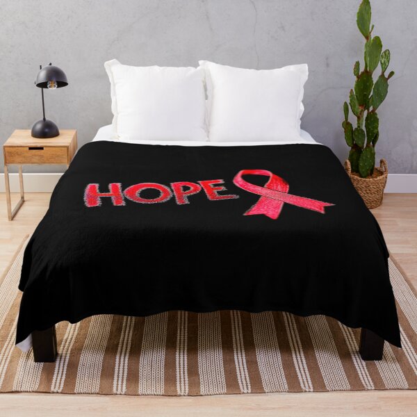 Item preview, Red Awareness Ribbon with "HOPE" Typography designed and sold by Creatby7030.