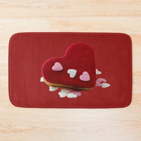 Item preview, Red Frosted Heart Cookie Decorated with Sugar Hearts  designed and sold by Creatby7030.