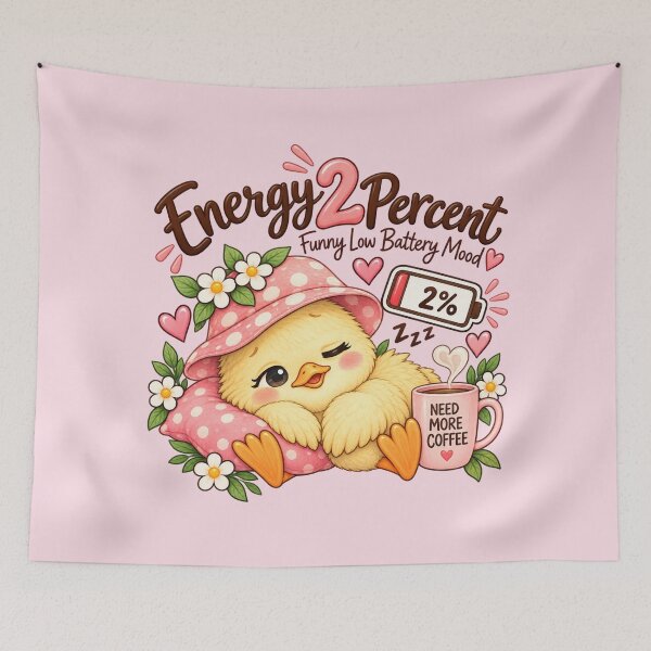 Item preview, Energy 2 Percent Funny Low Battery Mood Icon designed and sold by StickyDelights.