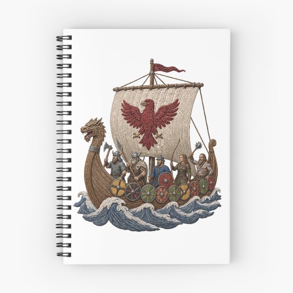 Item preview, Viking Raiders – Embroidered Longship designed and sold by tomperys.