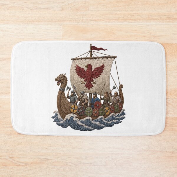 Item preview, Viking Raiders – Embroidered Longship designed and sold by tomperys.