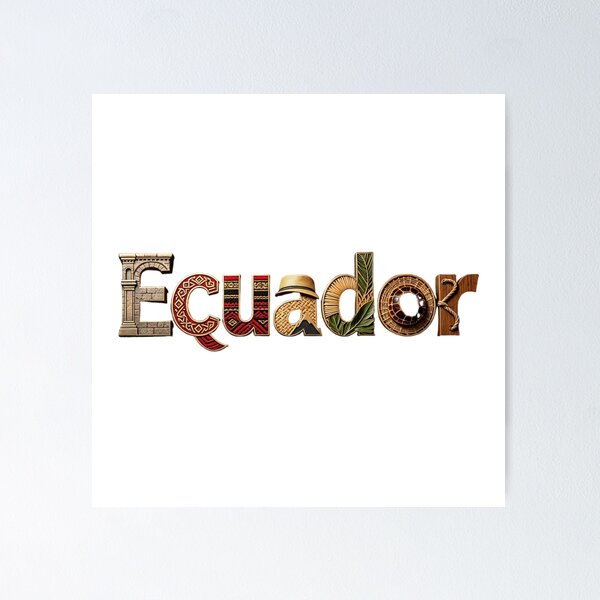 Item preview, Ecuador – Culture & Nature Word Art designed and sold by VladisWorld.