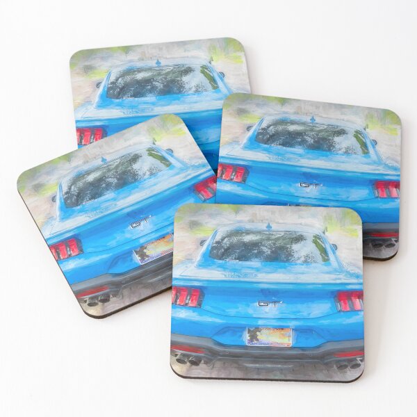 Item preview,  2025 Grabber Blue Ford Mustang GT 5.0 Premium Sports Car Art designed and sold by RichFrancoCars.