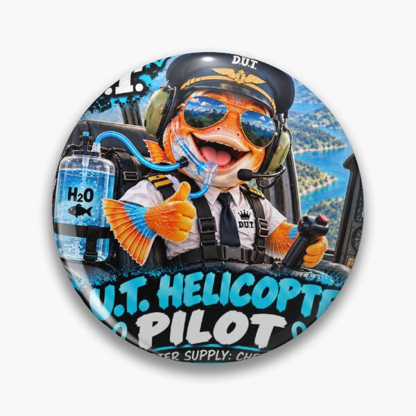 Item preview, Funny Fish Helicopter Pilot – D.U.T. designed and sold by EwelinaBa.