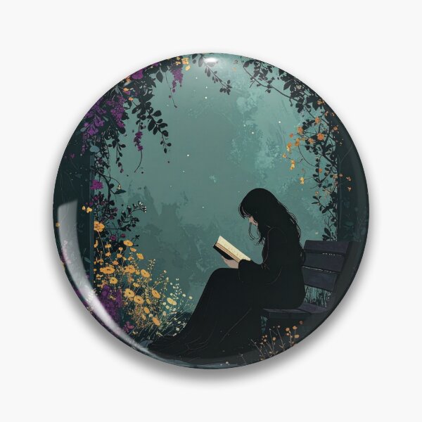 Item preview, Secret Garden Reading Nook Silhouette Botanical Art designed and sold by TripleMoonCrafts.