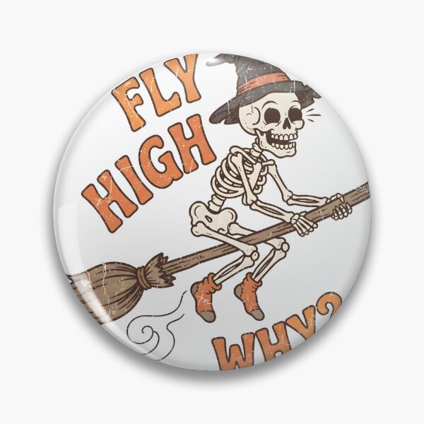 Item preview, Skeleton Riding a Giant Vintage Broom designed and sold by MisteryDesigner.
