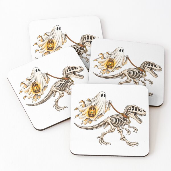 Item preview, Ghost Walking T Rex Skeleton Funny Halloween Dinosaur Spooky Pet Humor designed and sold by 76Valeria.