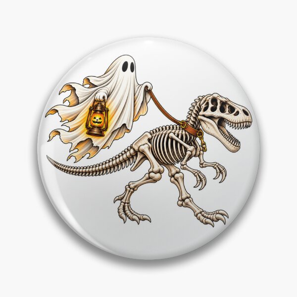 Item preview, Ghost Walking T Rex Skeleton Funny Halloween Dinosaur Spooky Pet Humor designed and sold by 76Valeria.