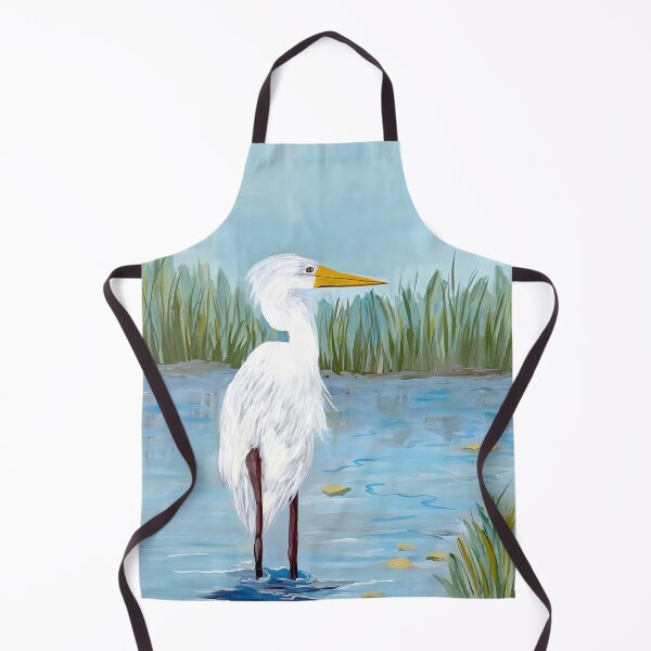 Item preview, Morning Egret Coastal Painting designed and sold by johannezm.