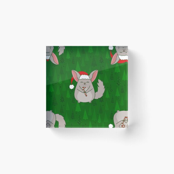 Item preview, christmas Chinchilla santa xmas tree green designed and sold by Gossip Rag.