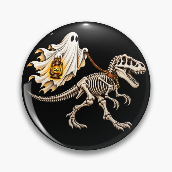 Item preview, Ghost Walking T Rex Skeleton Funny Halloween Dinosaur Spooky Pet Humor designed and sold by 76Valeria.