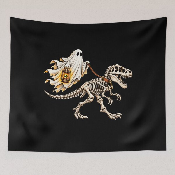 Item preview, Ghost Walking T Rex Skeleton Funny Halloween Dinosaur Spooky Pet Humor designed and sold by 76Valeria.