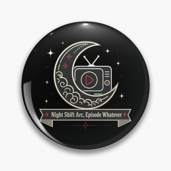 Item preview, Night Shift Arc Episode Whatever Anime Moon TV Funny Night Owl Design designed and sold by EpicInks24.