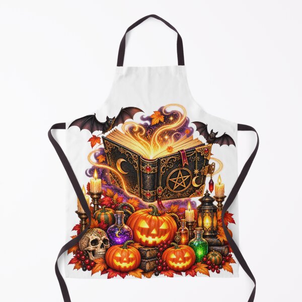 Item preview, Enchanted Halloween Spellbook – Pumpkins, Potions & Magical Glow designed and sold by Clothes With Smiling Animals Walt Gral.