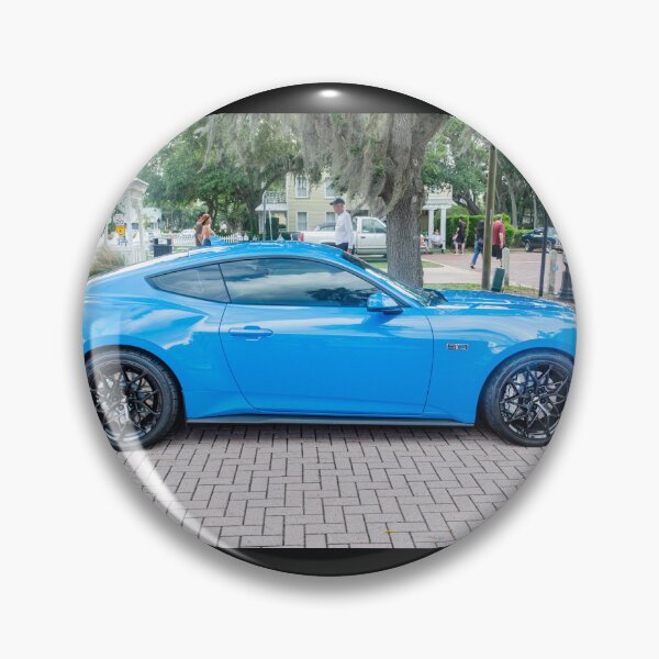 Item preview, 2025 Grabber Blue Ford Mustang GT 5.0 Premium Sports Car Art designed and sold by RichFrancoCars.