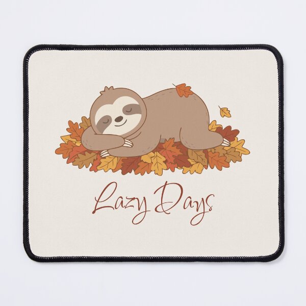 Item preview, "Lazy Days" Cute Sloth Sleeping In Fall Leaves Autumn designed and sold by Cipher & Soul.