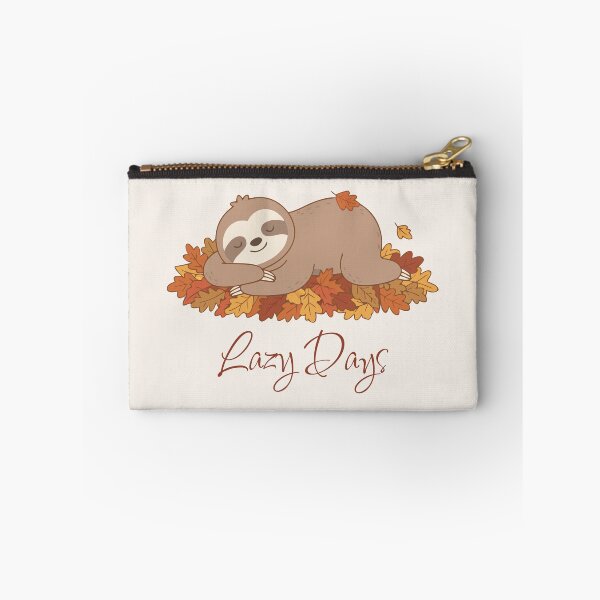 Item preview, "Lazy Days" Cute Sloth Sleeping In Fall Leaves Autumn designed and sold by Cipher & Soul.