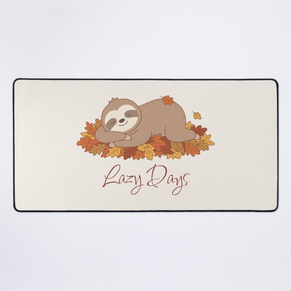 Item preview, "Lazy Days" Cute Sloth Sleeping In Fall Leaves Autumn designed and sold by Cipher & Soul.