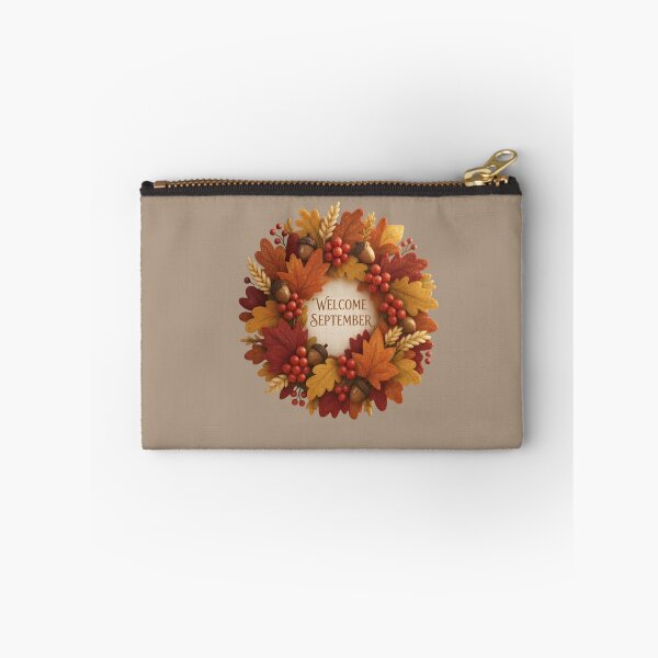 Item preview, Welcome September Autumn Wreath Minimalist Cozy Fall Aesthetic Classic Design designed and sold by ORIGINS LINES.