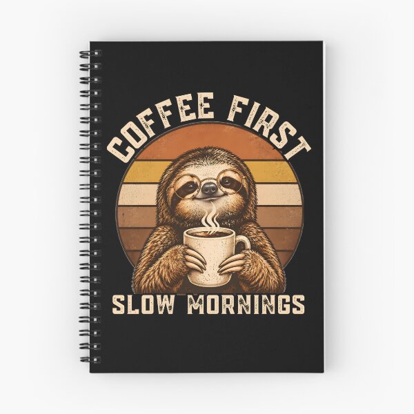 Item preview, Coffee First Slow Mornings Cute Sloth Coffee Lover Gifts designed and sold by LeSoniPapaPrint.