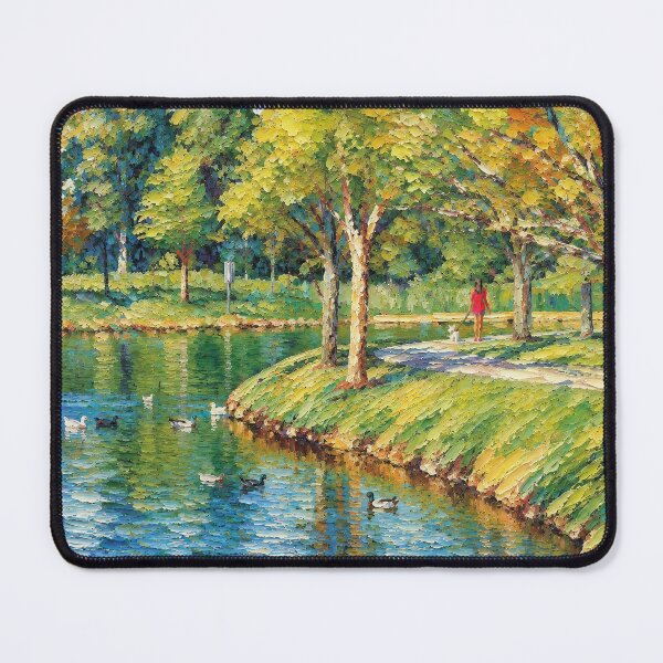 Item preview, Walking the dog by the Pond designed and sold by SuperCoolDuds.