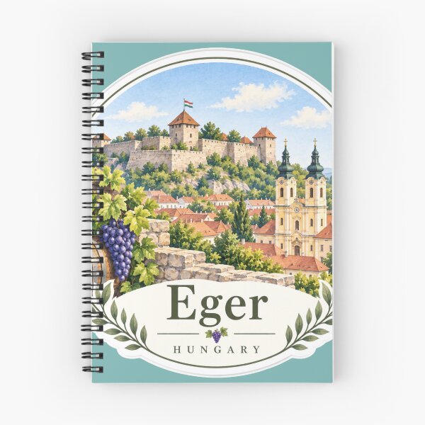 Item preview, Eger Hungary Castle Wine Country Watercolor Travel Art designed and sold by GusiaTreasures.