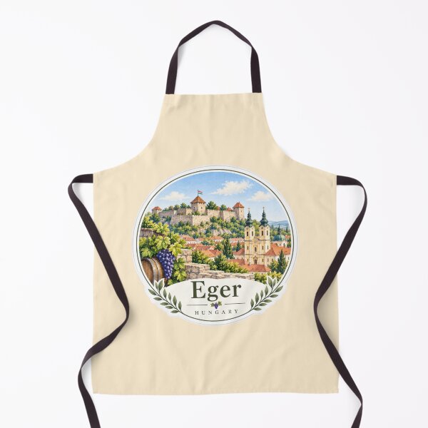Item preview, Eger Hungary Castle Wine Country Watercolor Travel Art designed and sold by GusiaTreasures.