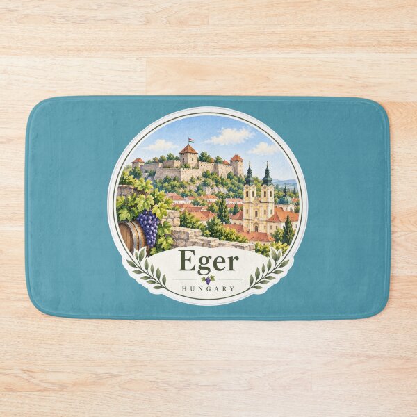 Item preview, Eger Hungary Castle Wine Country Watercolor Travel Art designed and sold by GusiaTreasures.