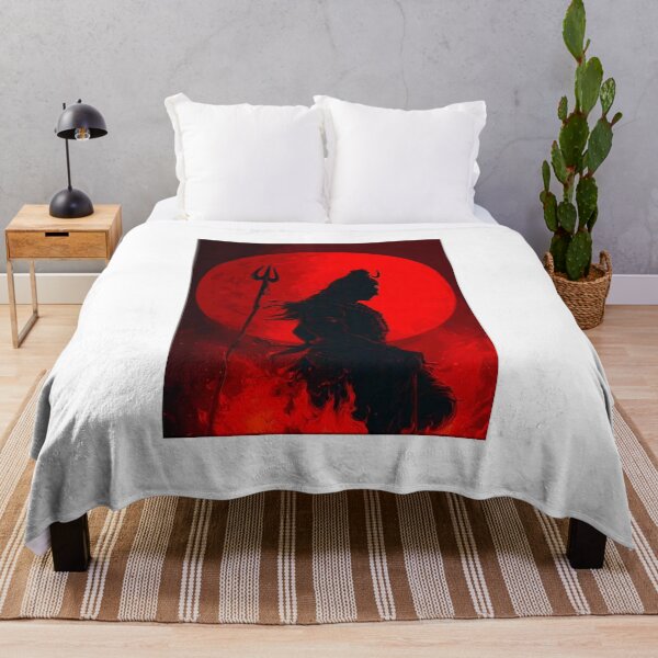 Item preview, Lord Shiva Trishul Crimson Red Moon Flames Divine Hindu Art designed and sold by Mystic & Celestial Art.