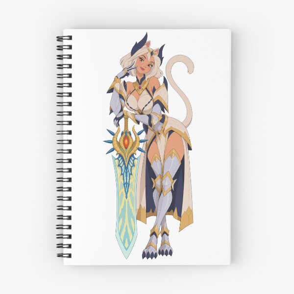 Item preview, Celestial Cat Warrior – Retro Fantasy Pin Up designed and sold by  Hollow Moon Studios..