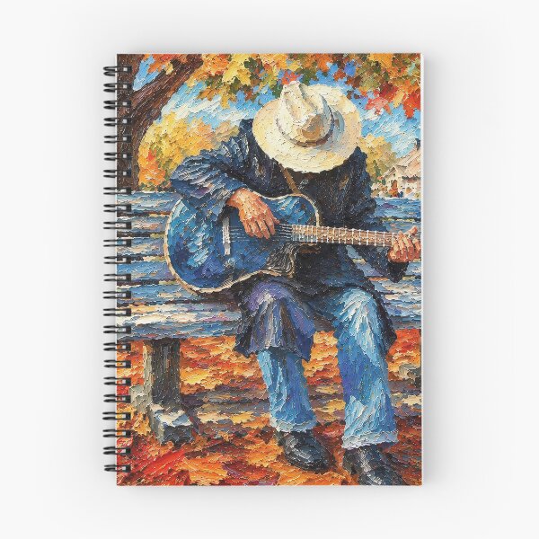 Item preview, Guitarrista en un banco del parque designed and sold by SuperCoolDuds.