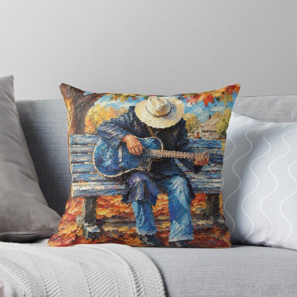 Item preview, Guitarist on Park Bench designed and sold by SuperCoolDuds.