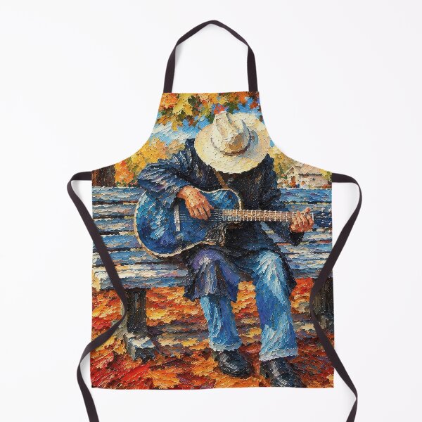 Item preview, Guitarist on Park Bench designed and sold by SuperCoolDuds.