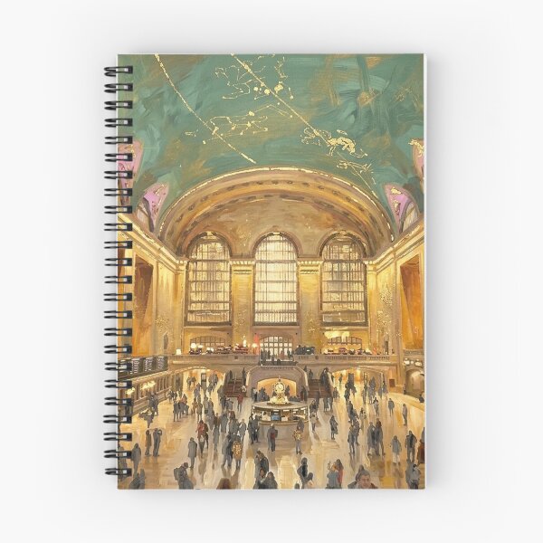 Item preview, Grand Central Golden Hour – Impressionist NYC Painting designed and sold by CleverCulture.