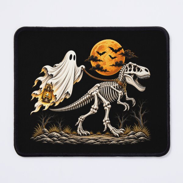 Item preview, Ghost Walking T Rex Skeleton Funny Halloween Dinosaur Spooky Pet Humor designed and sold by 76Valeria.