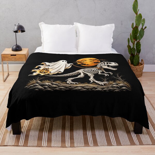Item preview, Ghost Walking T Rex Skeleton Funny Halloween Dinosaur Spooky Pet Humor designed and sold by 76Valeria.