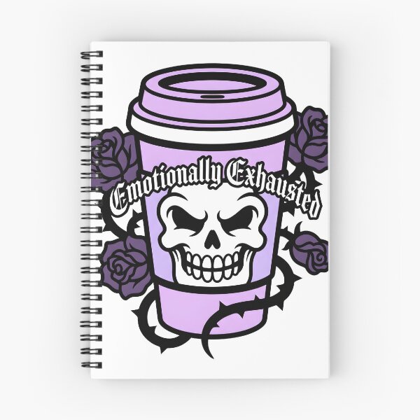 Item preview, Emotionally Exhausted Pastel Goth Skull Coffee Creepy Cute Burnout designed and sold by WorldShop17.