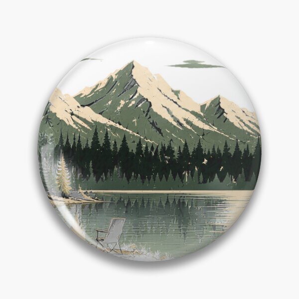 Item preview, Vintage Camper Van Mountain Lake Adventure designed and sold by teemsa.