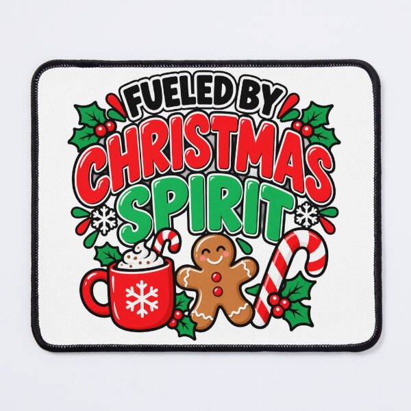 Item preview, Fueled By Christmas Spirit Funny Holiday Design designed and sold by Kenzie & Co.