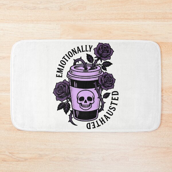 Item preview,  Emotionally Exhausted Pastel Goth Skull Coffee Creepy Cute Burnout designed and sold by WorldShop17.