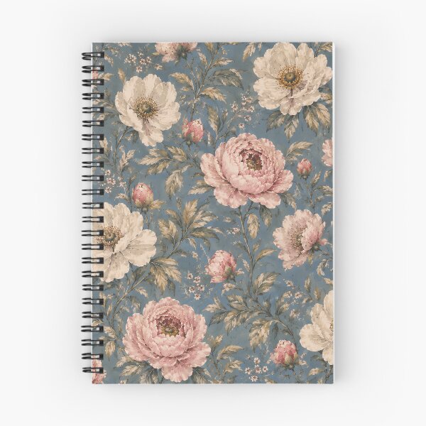 Item preview, Vintage Blue Blush Peony Floral designed and sold by Sandy Beach Decor.