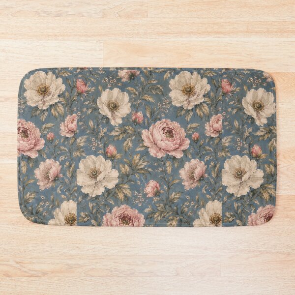 Item preview, Vintage Blue Blush Peony Floral designed and sold by Sandy Beach Decor.