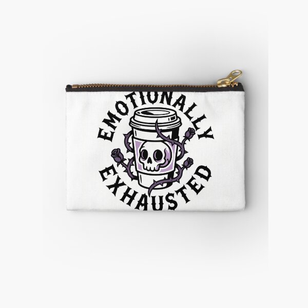 Item preview, Emotionally Exhausted Pastel Goth Skull Coffee Creepy Cute Burnout designed and sold by WorldShop17.