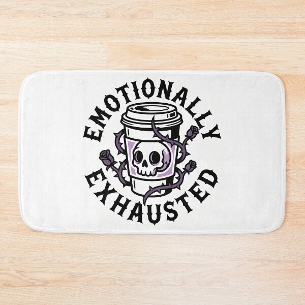 Item preview, Emotionally Exhausted Pastel Goth Skull Coffee Creepy Cute Burnout designed and sold by WorldShop17.