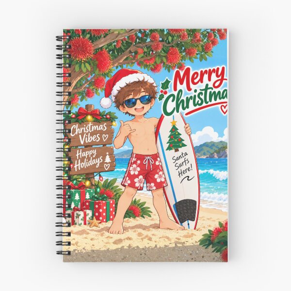 Item preview, Kolt Surfing Christmas Beach Summer Cartoon designed and sold by Kenzie & Co.